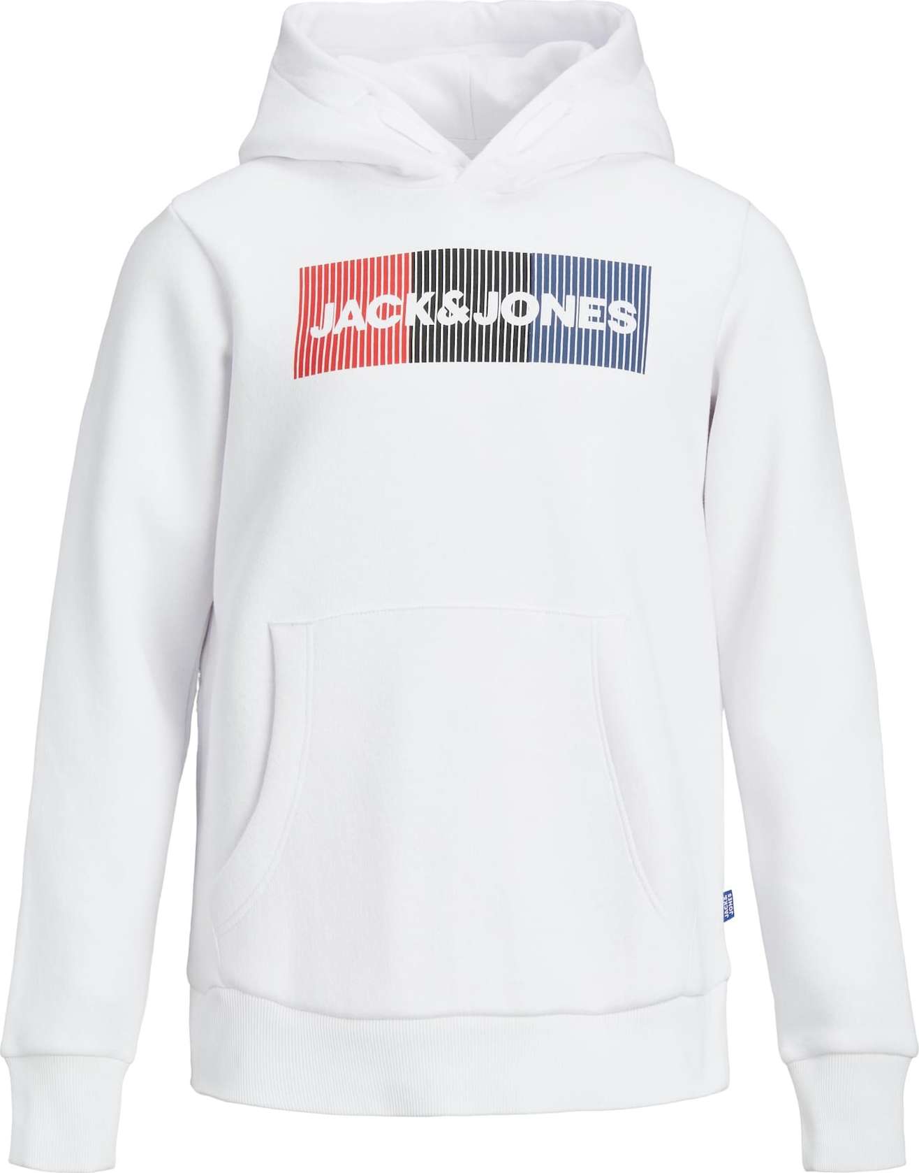 Jack & Jones Junior Mikina bílá / černá / marine modrá / červená