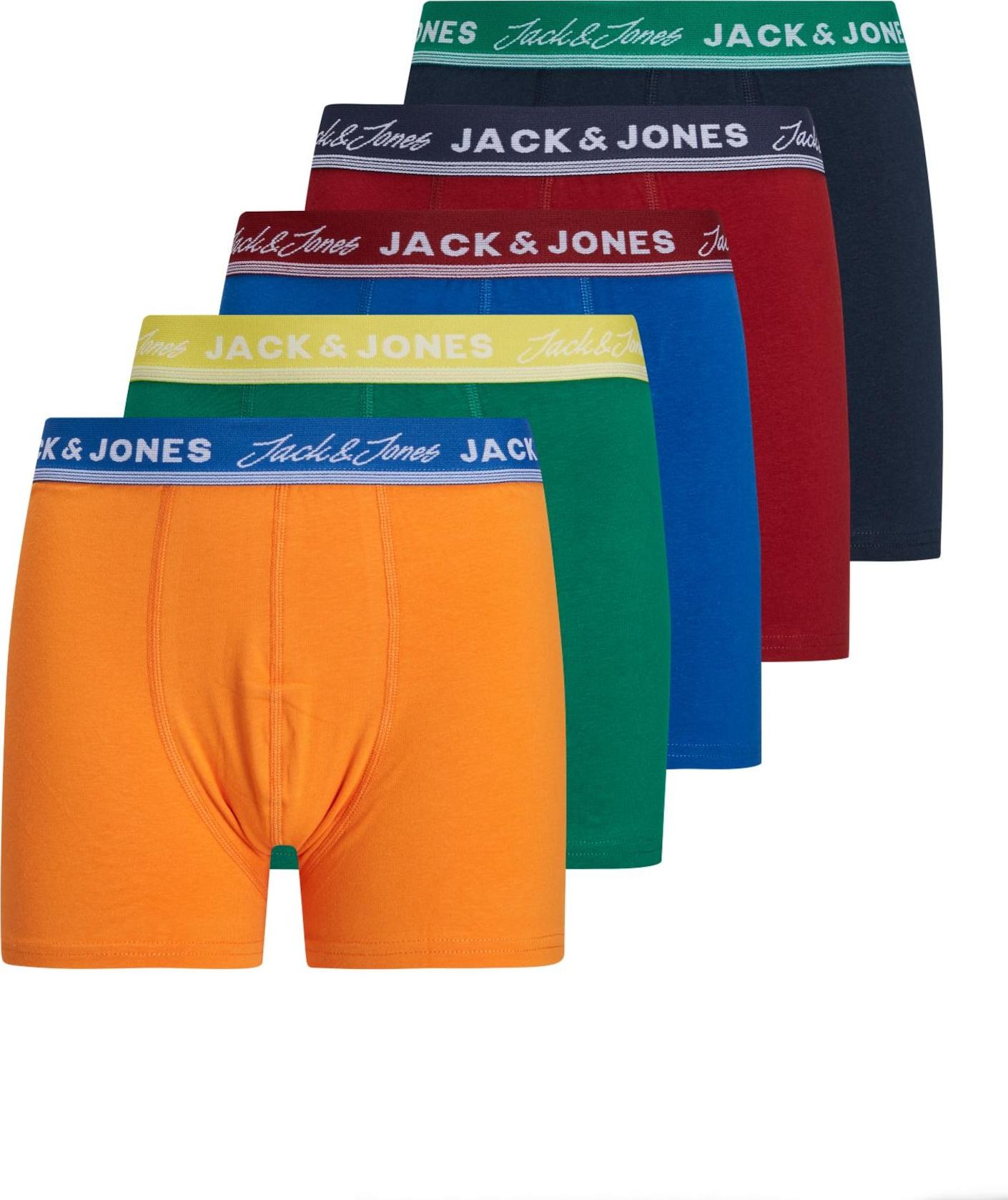 Jack & Jones Junior Spodní prádlo oranžová / modrá / tmavě červená / námořnická modř / zelená / bílá