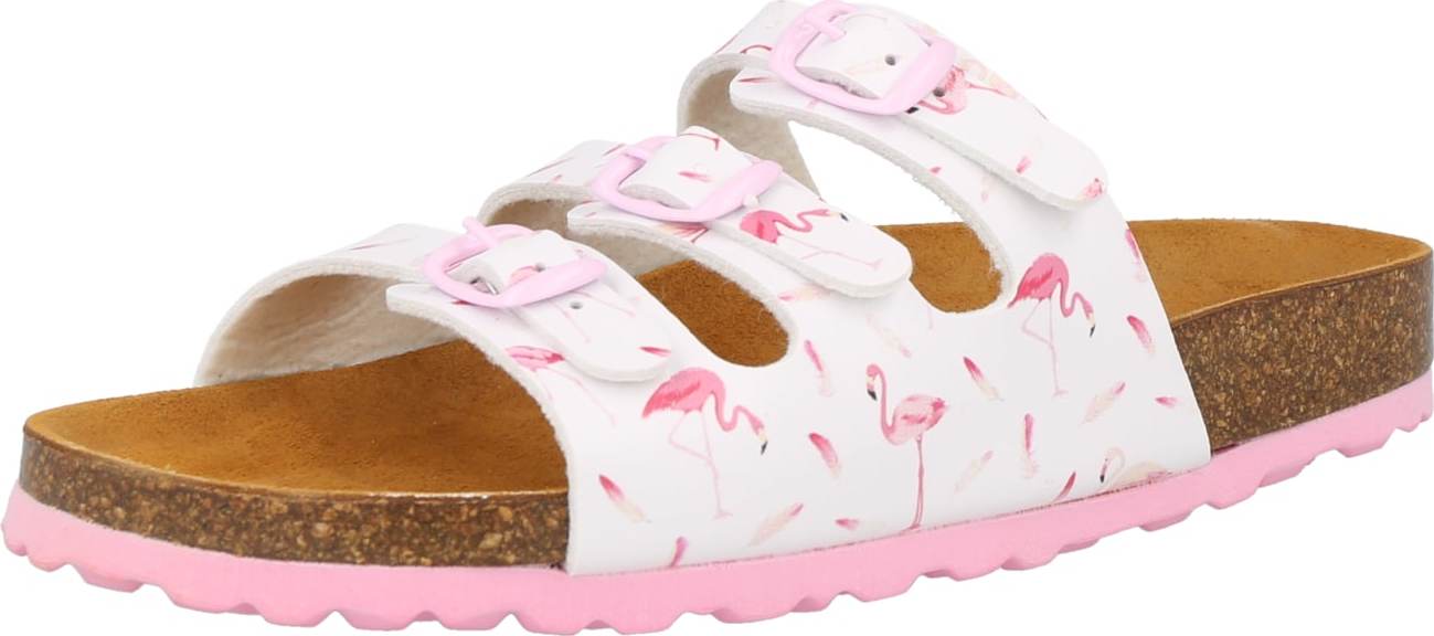 LICO Sandály bílá / pink / růžová