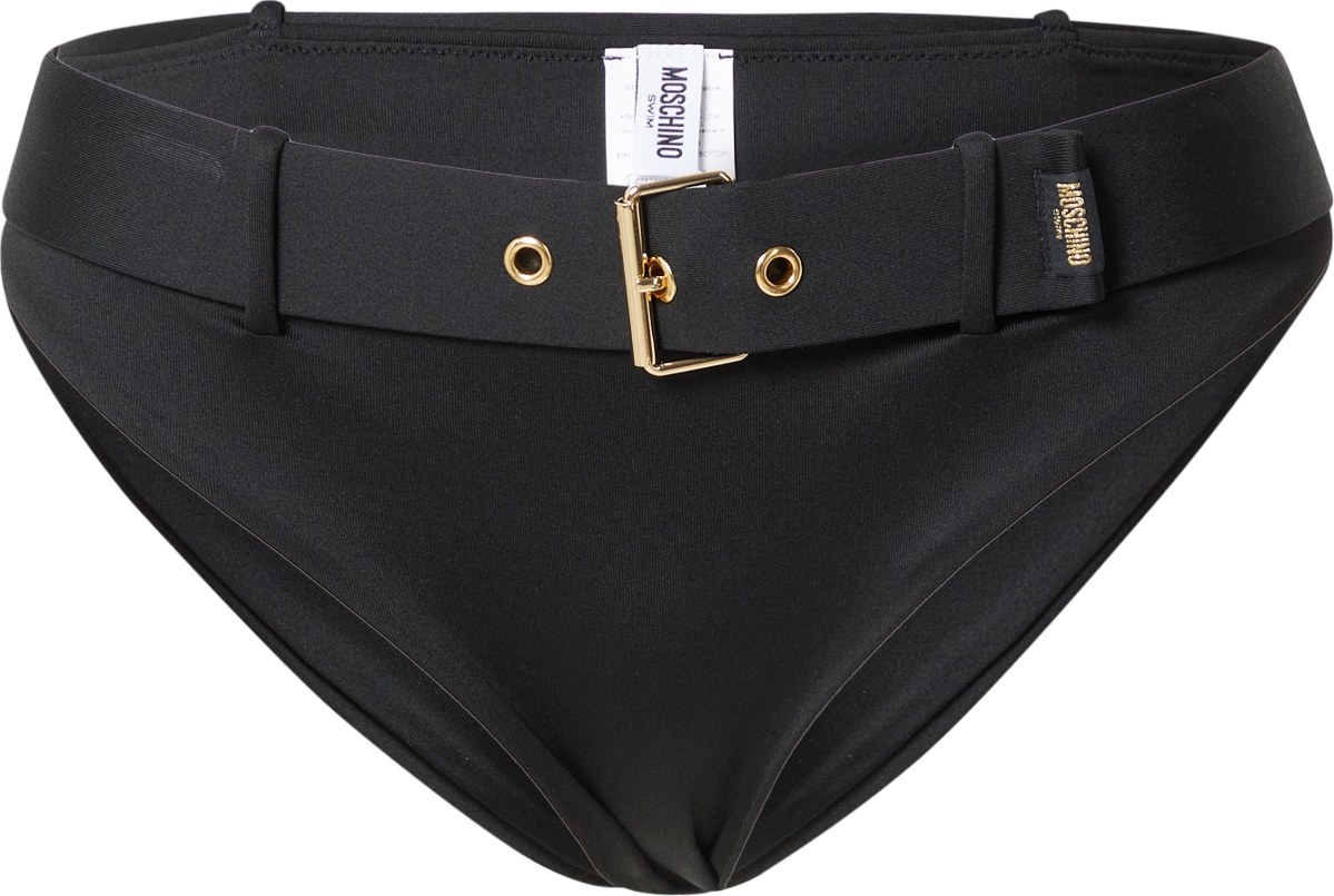 Moschino Underwear Spodní díl plavek černá / zlatá