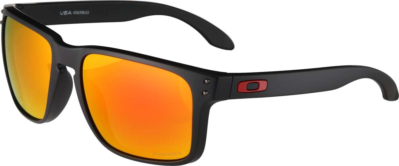 OAKLEY Sportovní sluneční brýle 'HOLBROOK' oranžově červená / černá