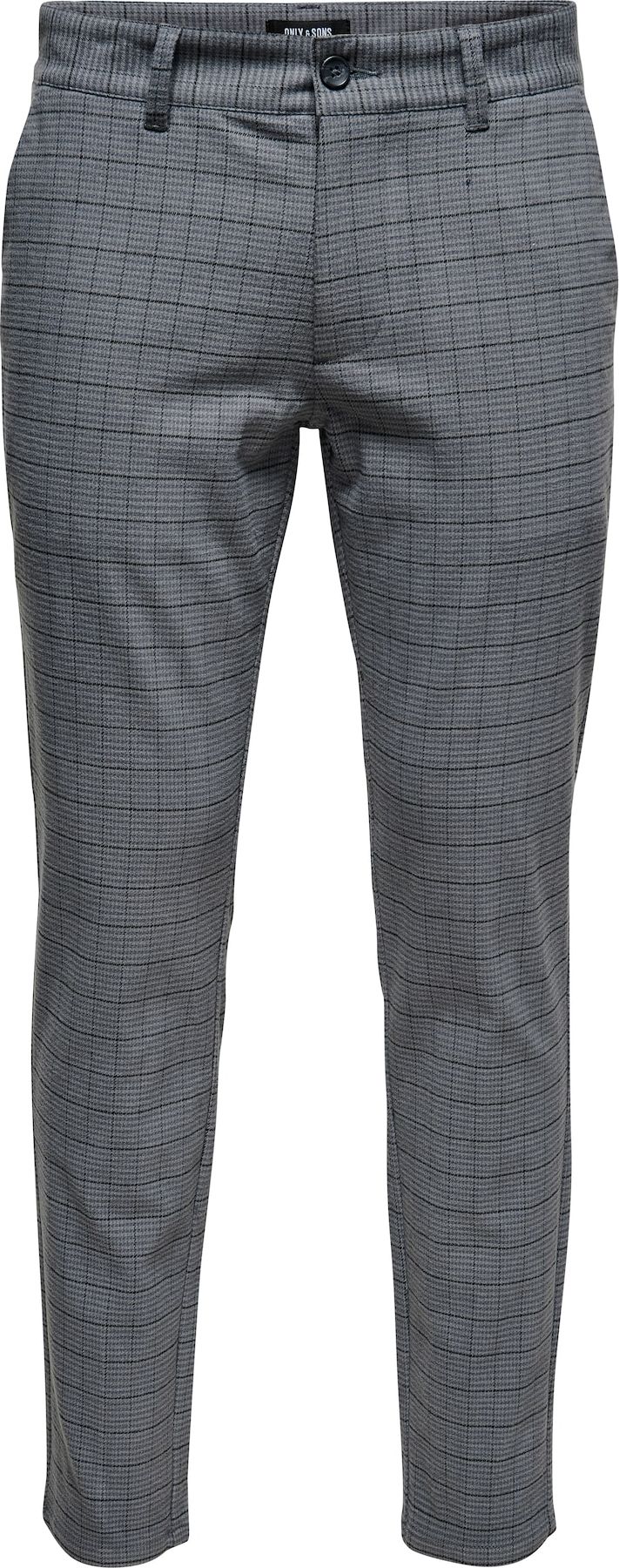 Only & Sons Chino kalhoty tmavě šedá / černá / šedá