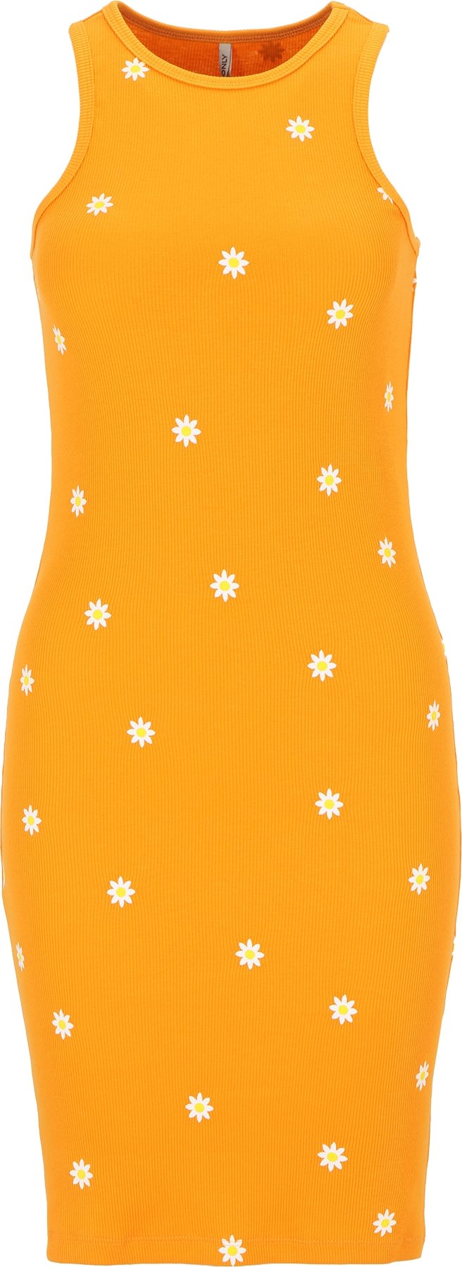 Only Tall Šaty 'INC' oranžová / bílá / žlutá