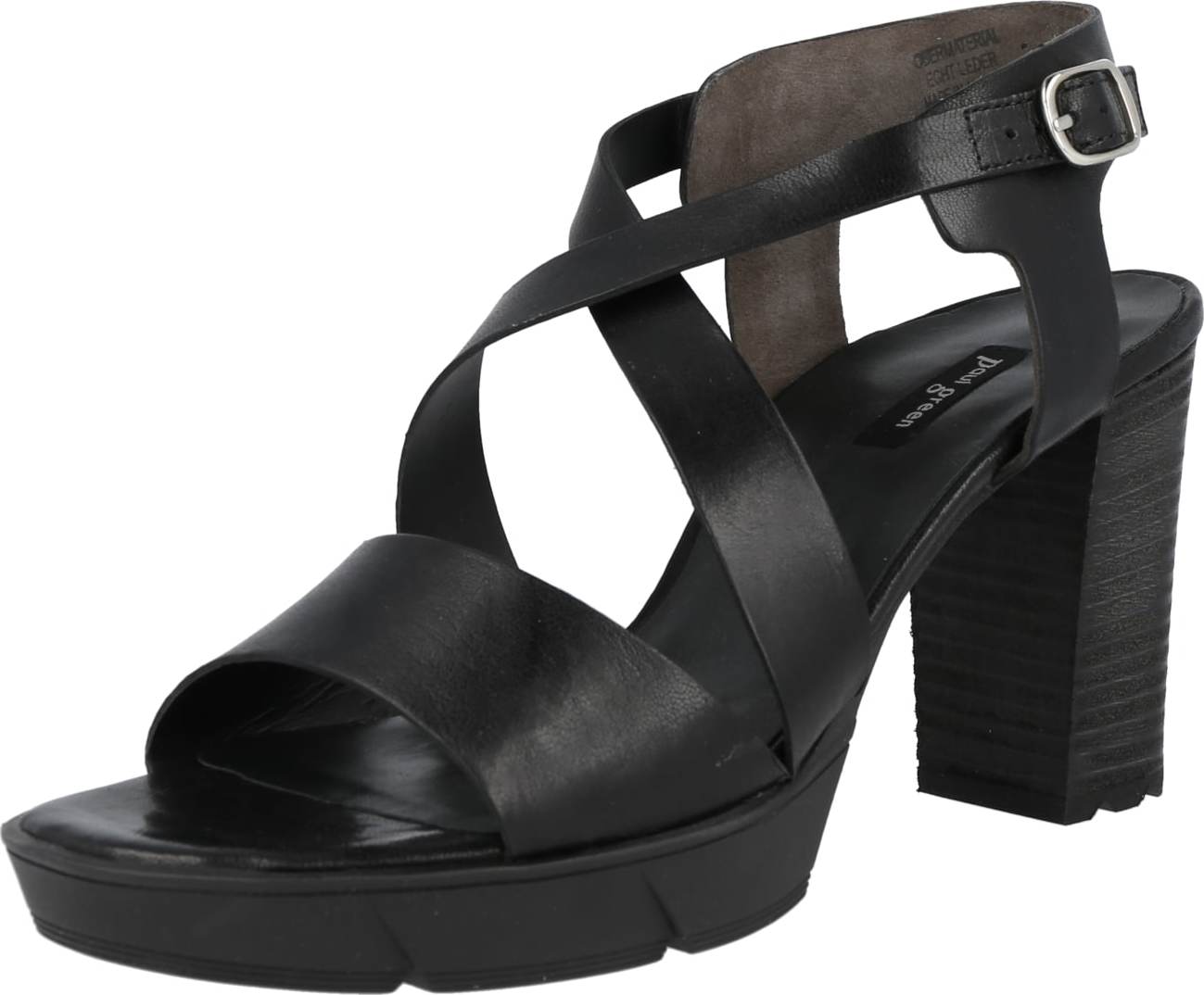 Paul Green Páskové sandály černá