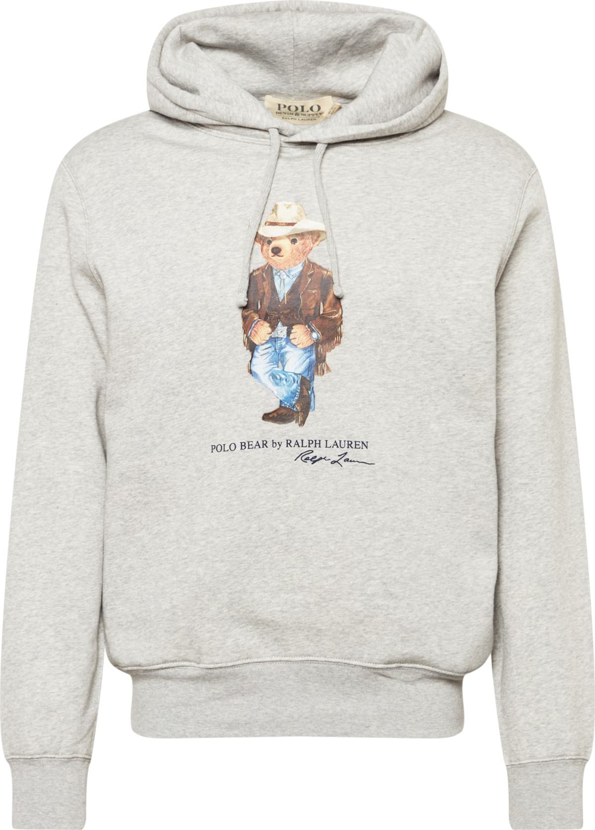Polo Ralph Lauren Mikina šedý melír / hnědá / světlemodrá / noční modrá / béžová