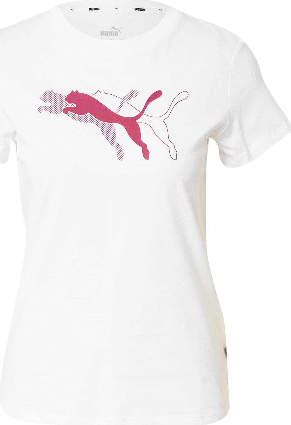 PUMA Funkční tričko bílá / pink