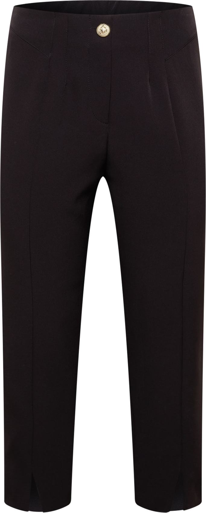 River Island Plus Kalhoty se sklady v pase černá