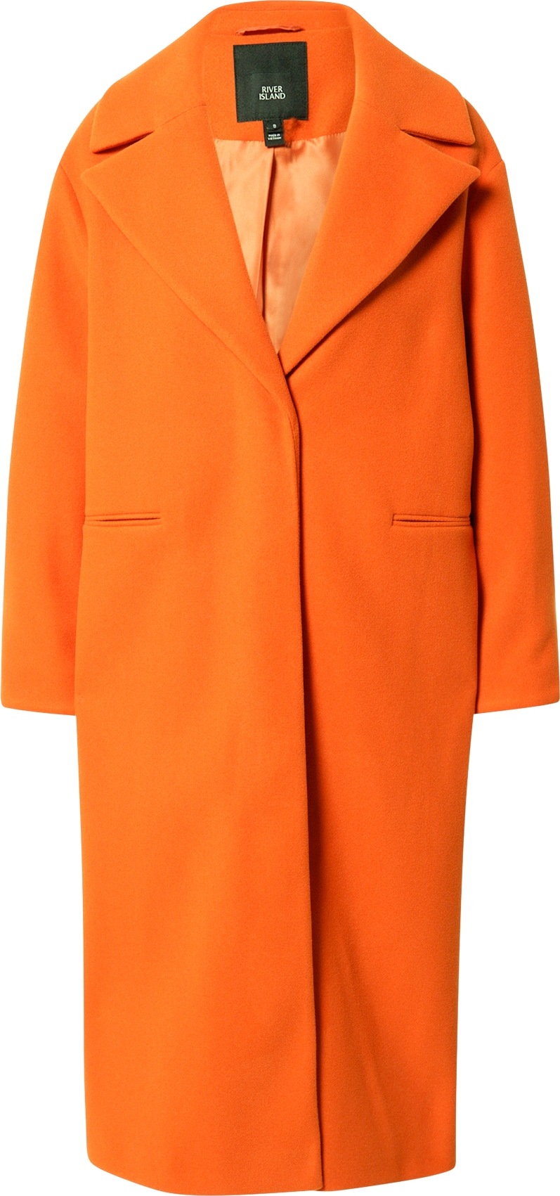 River Island Přechodný kabát svítivě oranžová