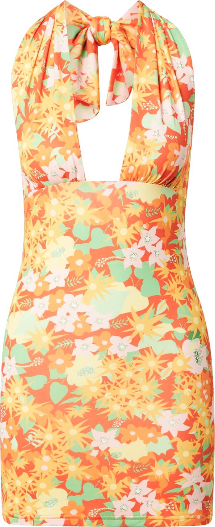 rosemunde Letní šaty rezavě hnědá / pastelově žlutá / pastelově růžová / mandarinkoná / mátová