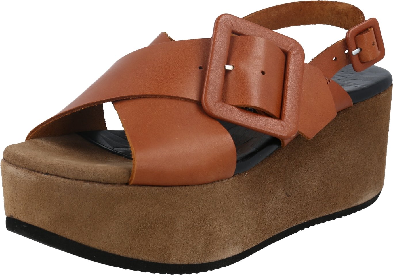 SHABBIES AMSTERDAM Páskové sandály hnědá