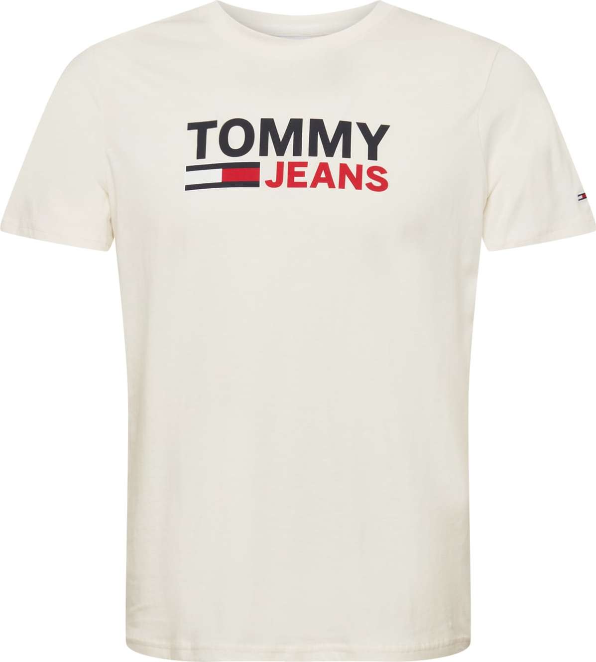 Tommy Jeans Tričko bílá / černá / červená