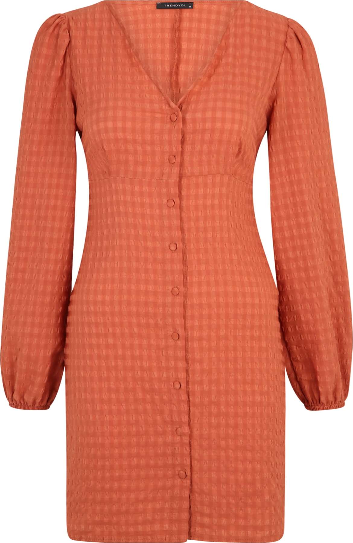 Trendyol Petite Košilové šaty oranžová