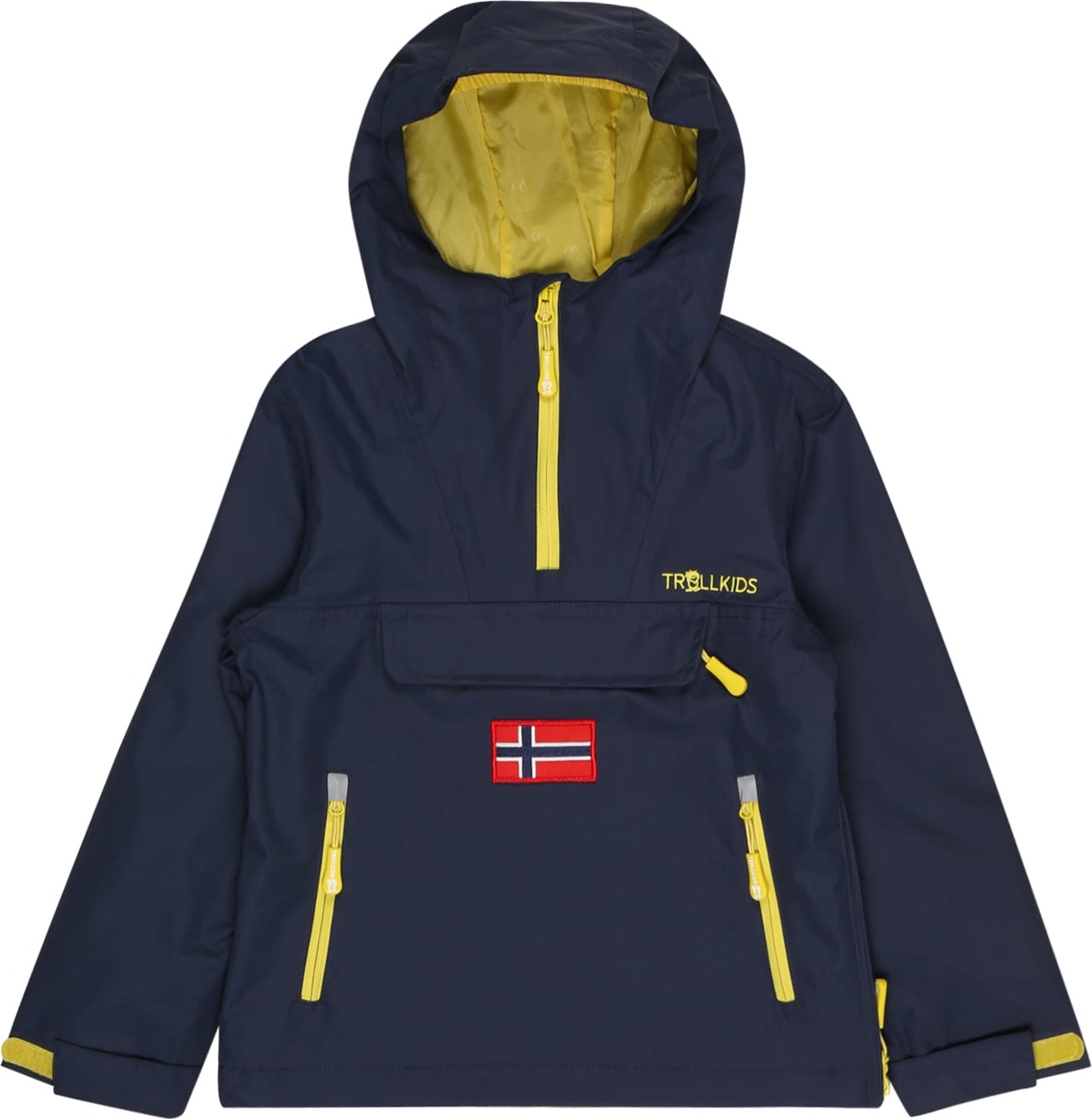 TROLLKIDS Outdoorová bunda námořnická modř / žlutá