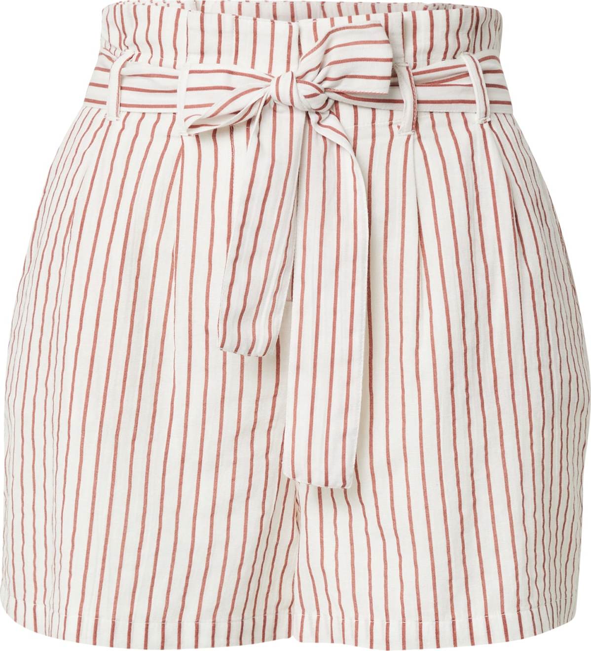 VERO MODA Kalhoty se sklady v pase 'HELI' bílá / rezavě červená