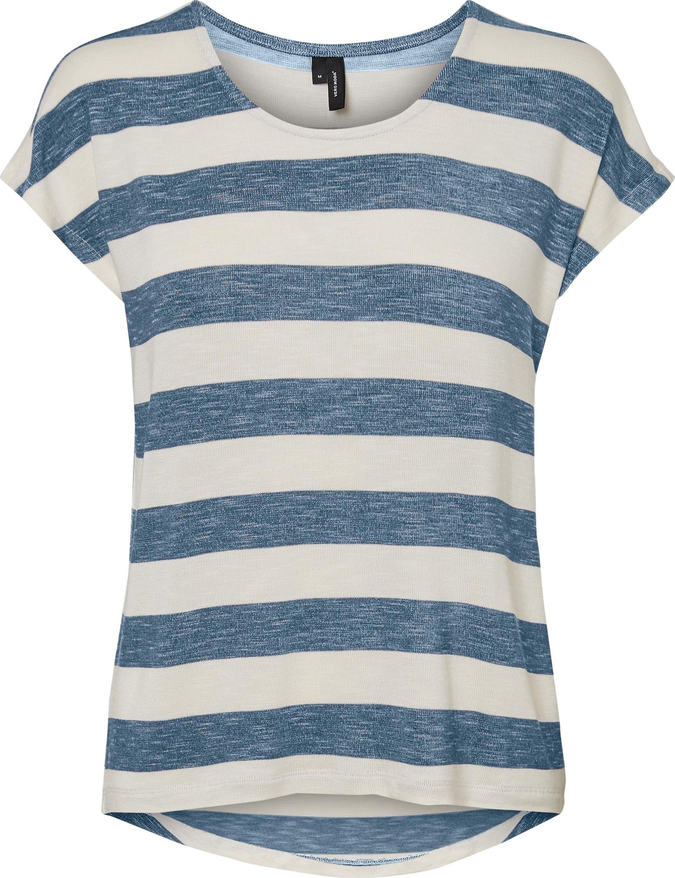 VERO MODA Tričko 'Wide' chladná modrá / bílá