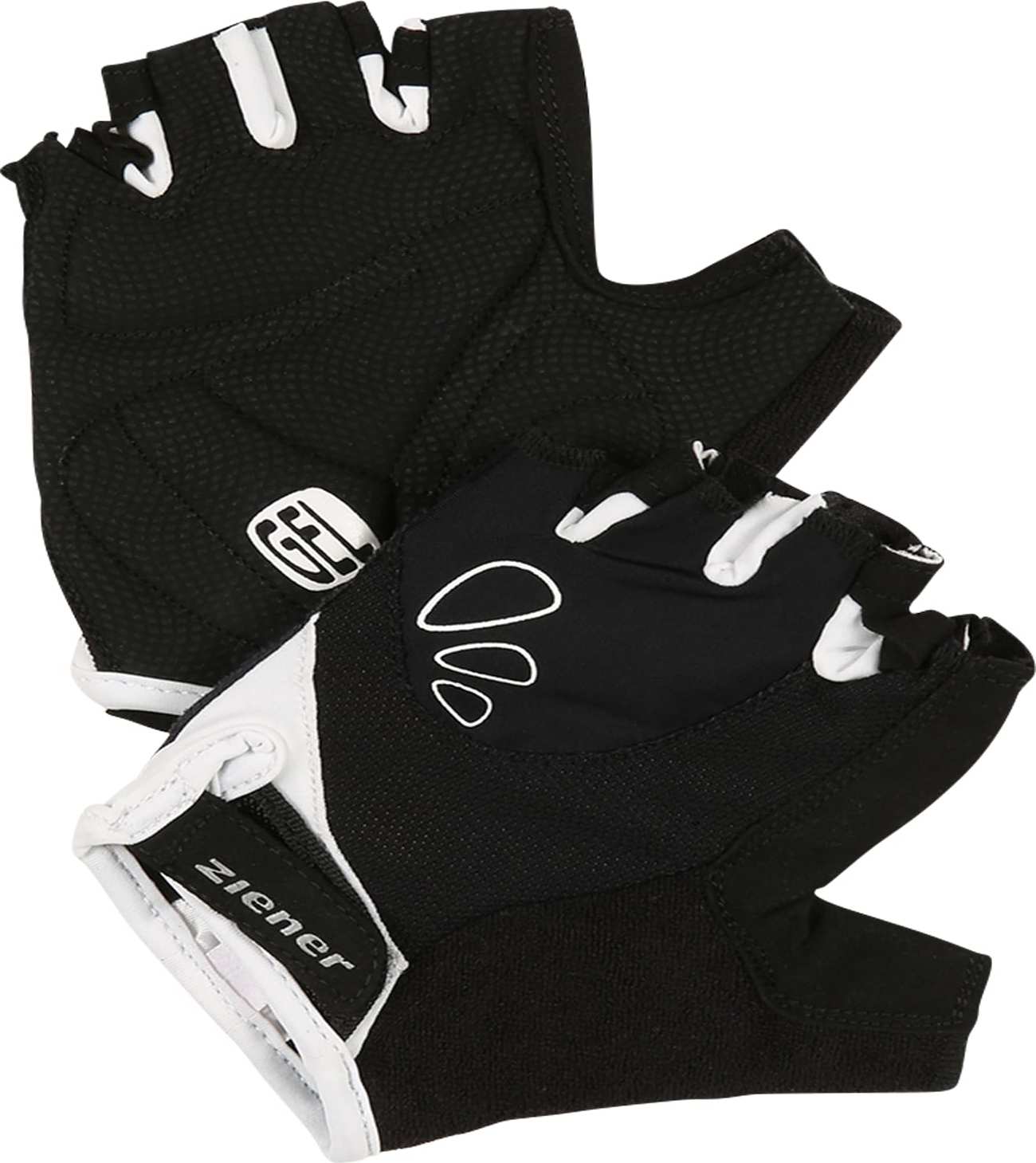 ZIENER Sportovní rukavice 'CAPELA' černá / bílá