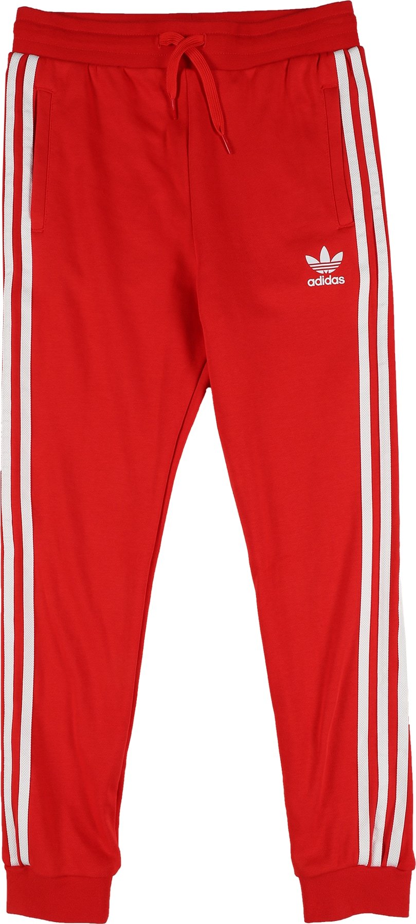 ADIDAS ORIGINALS Kalhoty 'Trefoil' bílá / ohnivá červená