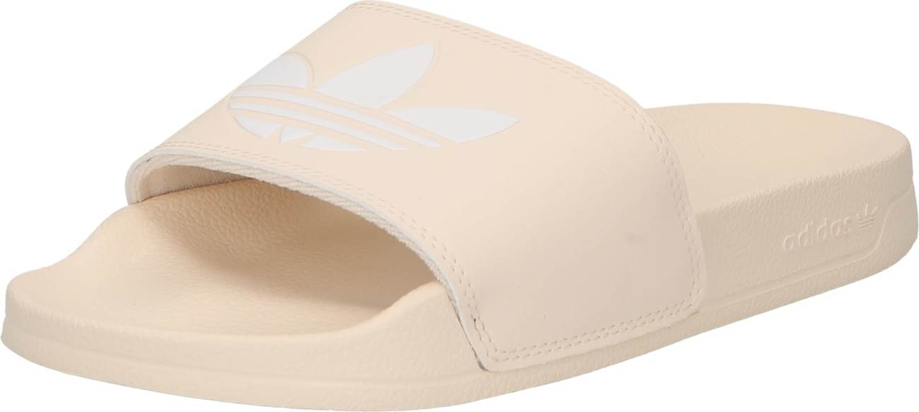 ADIDAS ORIGINALS Pantofle 'Adilette' režná / bílá