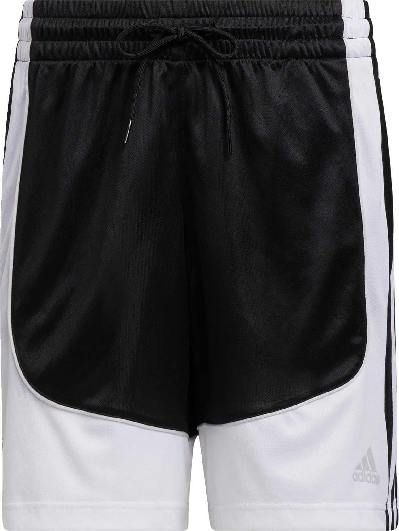 ADIDAS PERFORMANCE Sportovní kalhoty černá / bílá