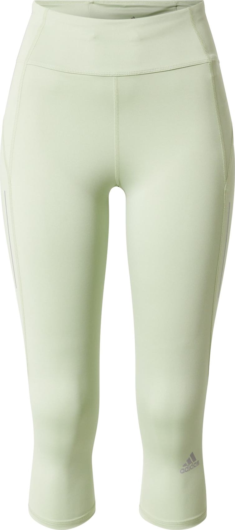 ADIDAS PERFORMANCE Sportovní kalhoty 'Own The Run' světle zelená / šedá