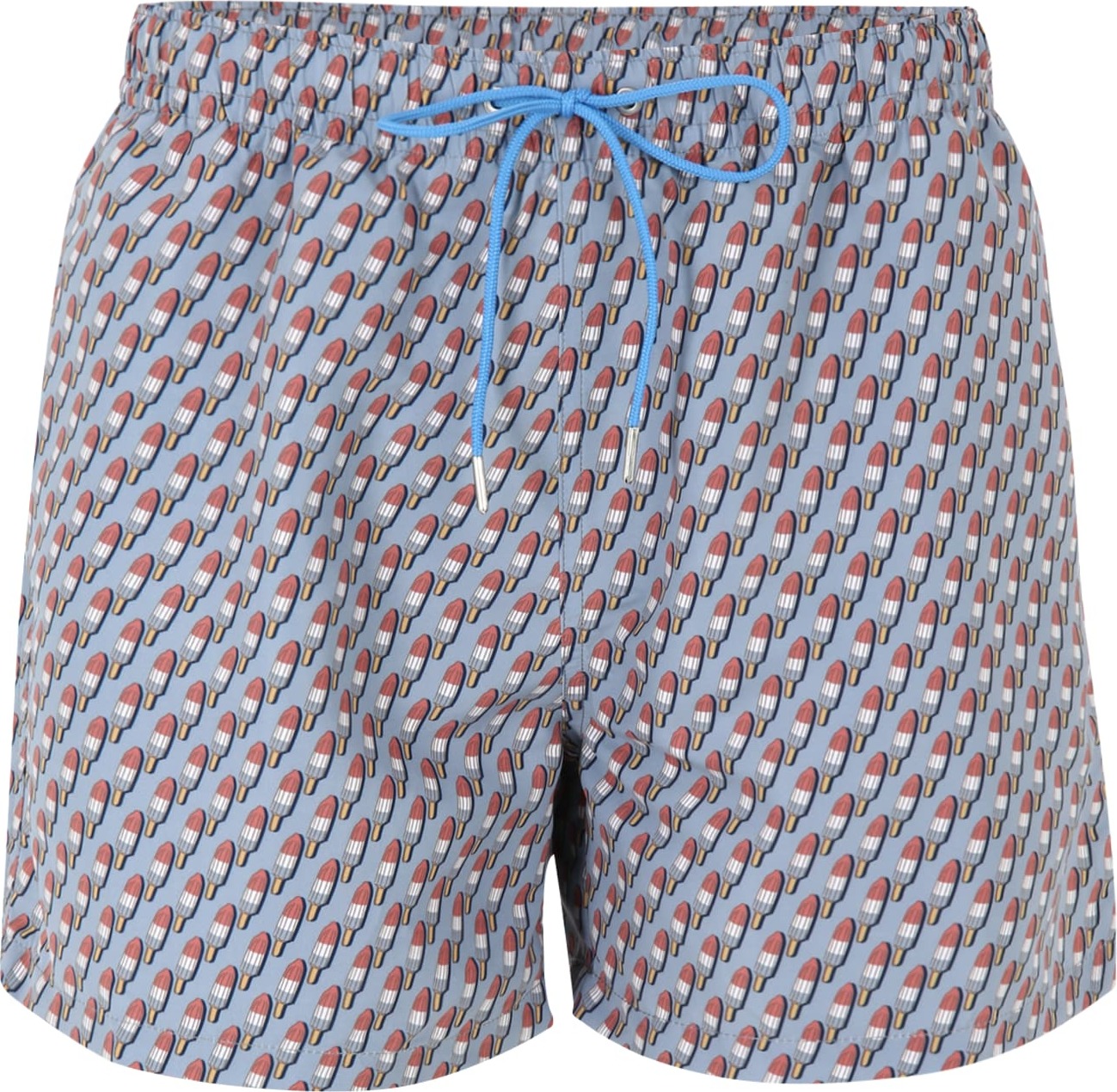 Brava Fabrics Plavecké šortky kouřově modrá / offwhite / pastelově červená