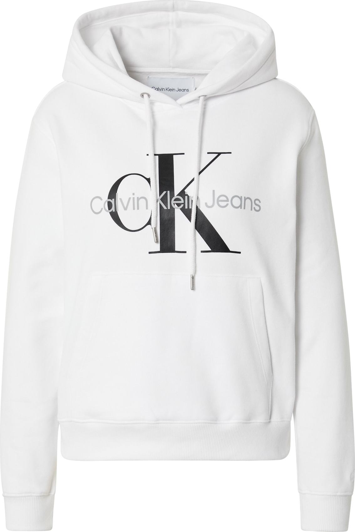 Calvin Klein Jeans Mikina bílá / černá / šedá