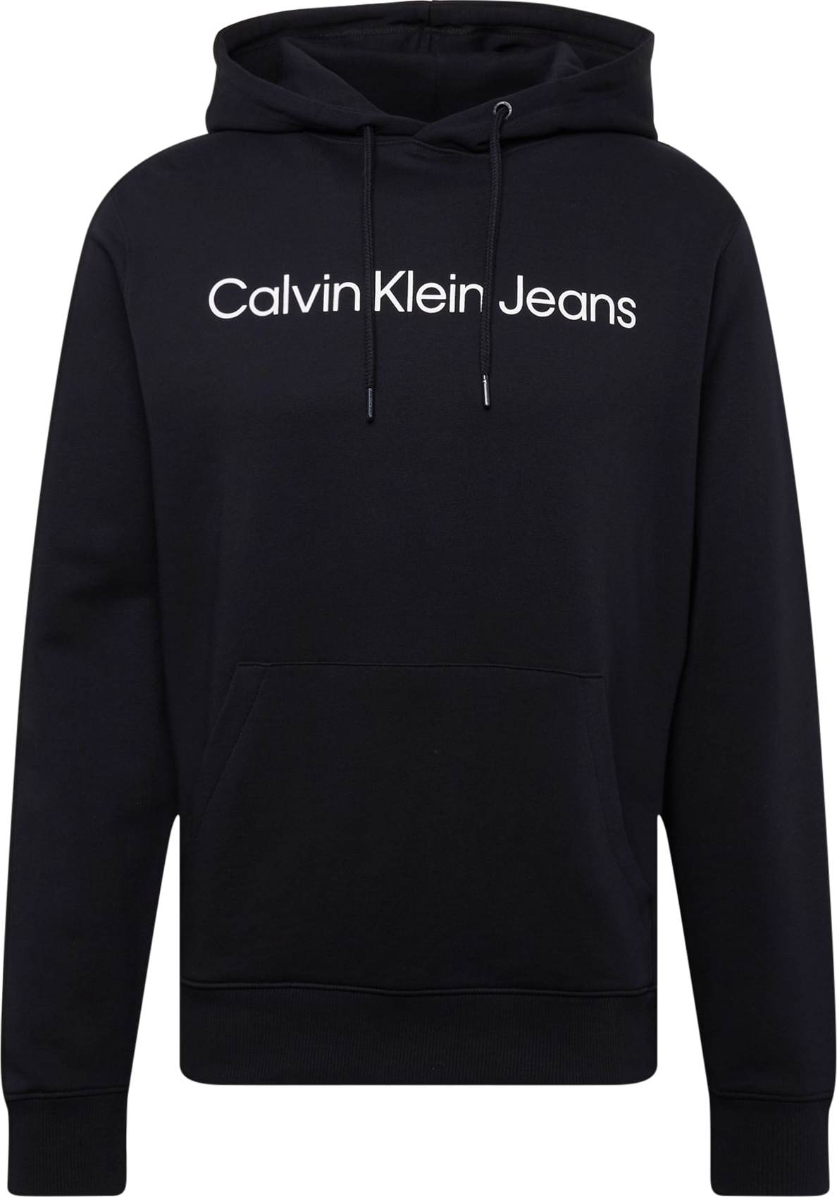 Calvin Klein Jeans Mikina černá / bílá