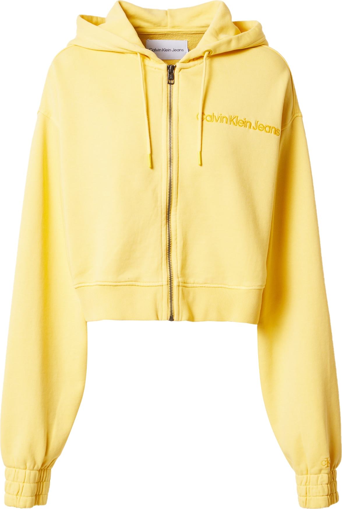 Calvin Klein Jeans Mikina s kapucí žlutá