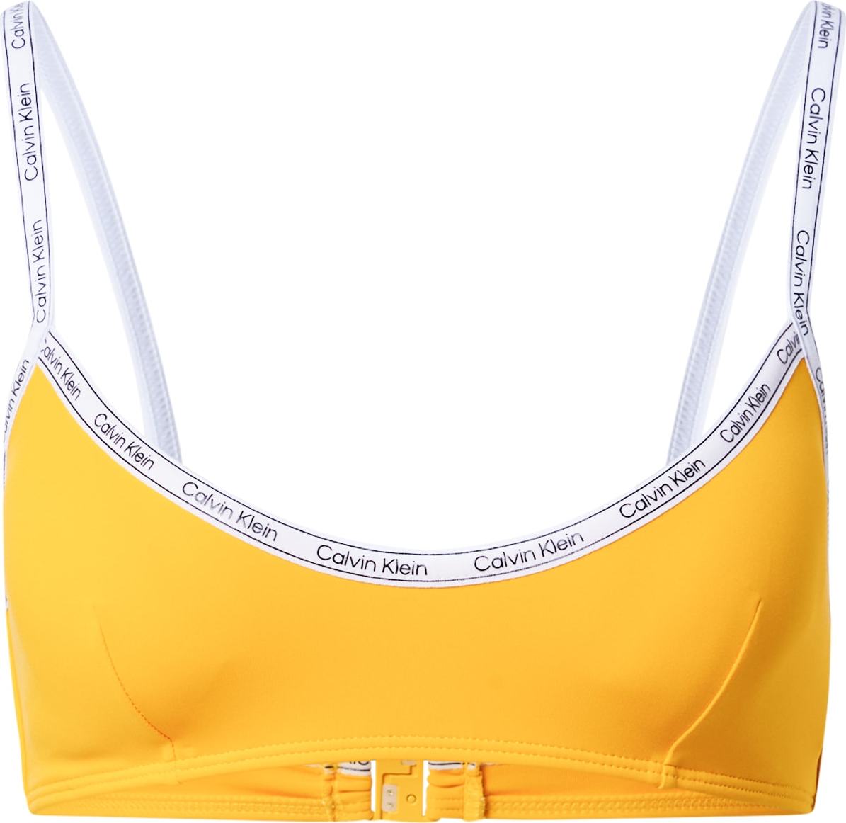 Calvin Klein Swimwear Horní díl plavek 'BRALETTE' zlatě žlutá / bílá / černá
