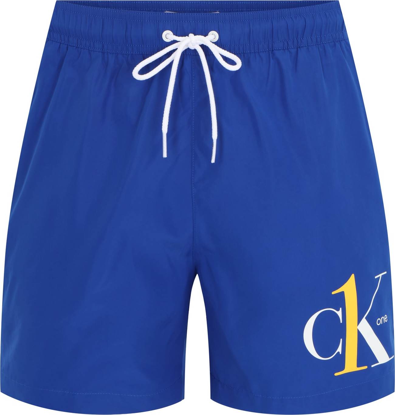 Calvin Klein Swimwear Plavecké šortky modrá / bílá / žlutá