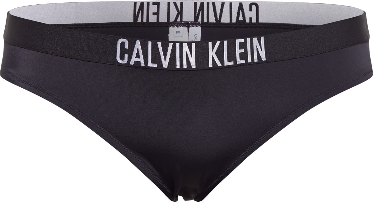 Calvin Klein Swimwear Plus Spodní díl plavek černá / bílá