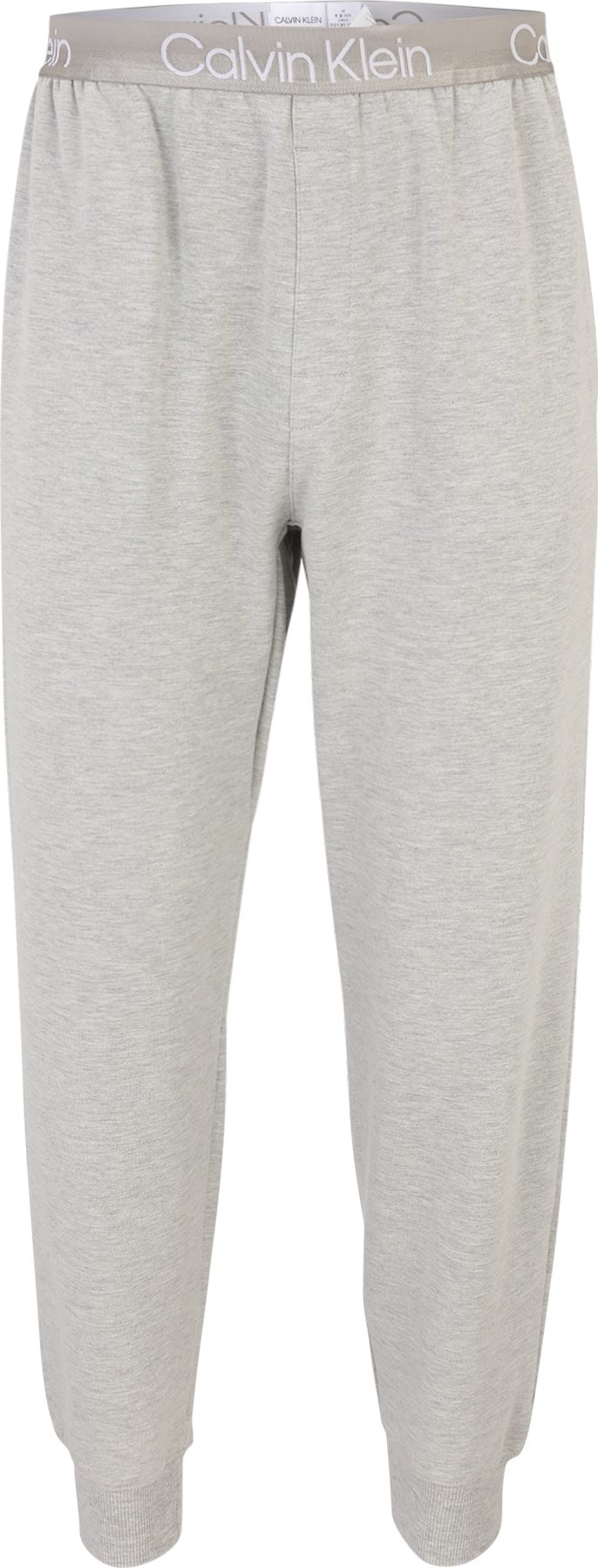 Calvin Klein Underwear Pyžamové kalhoty světle šedá / bílá