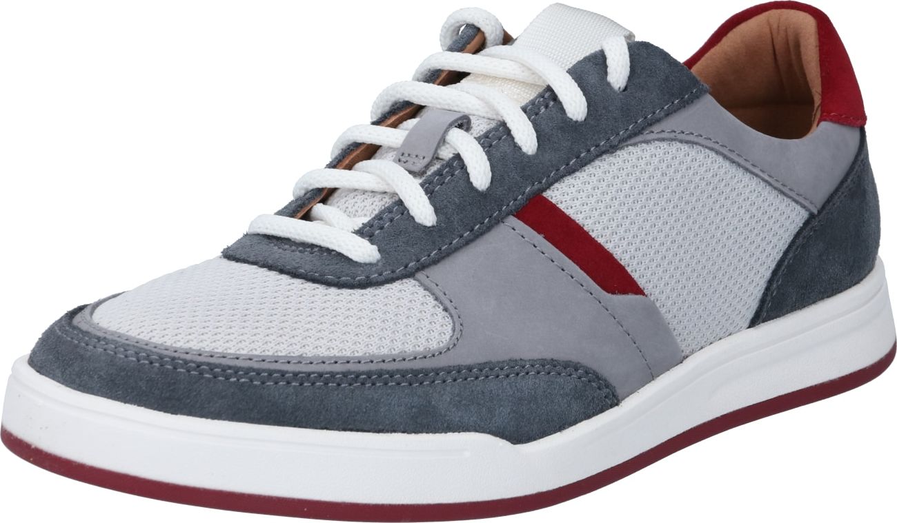 CLARKS Tenisky 'Bizby' tmavě šedá / šedá / červená