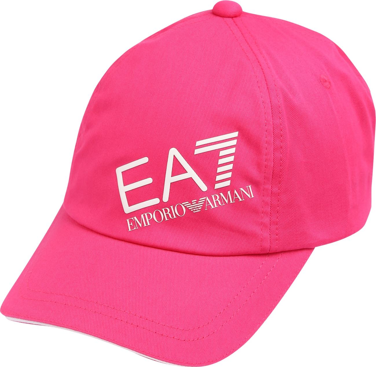 EA7 Emporio Armani Čepice pink / bílá
