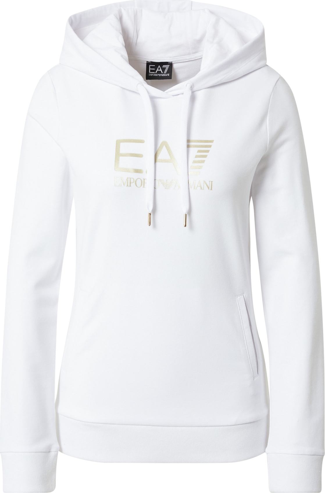 EA7 Emporio Armani Mikina bílá / zlatá