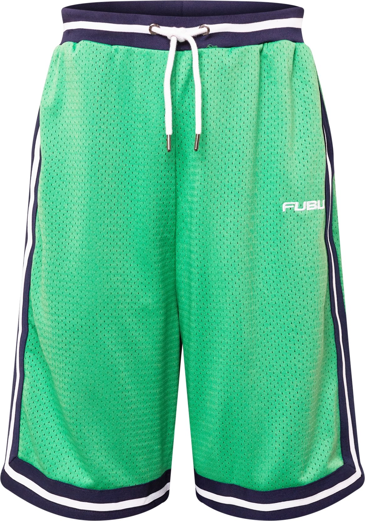 FUBU Kalhoty zelená / tmavě modrá / bílá
