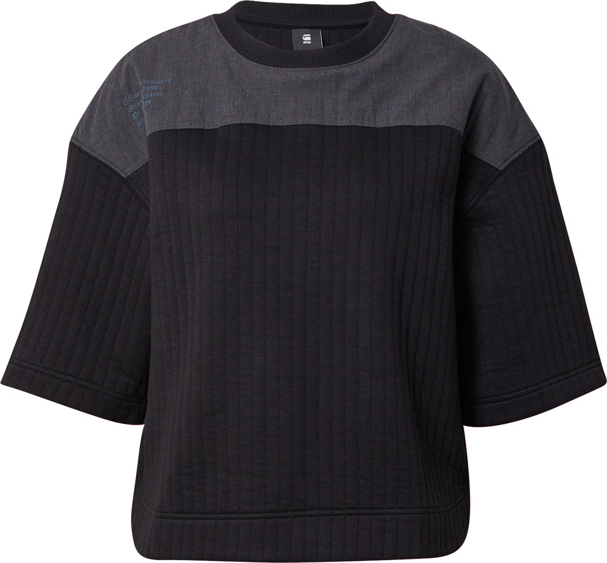 G-Star RAW Mikina černá / šedá