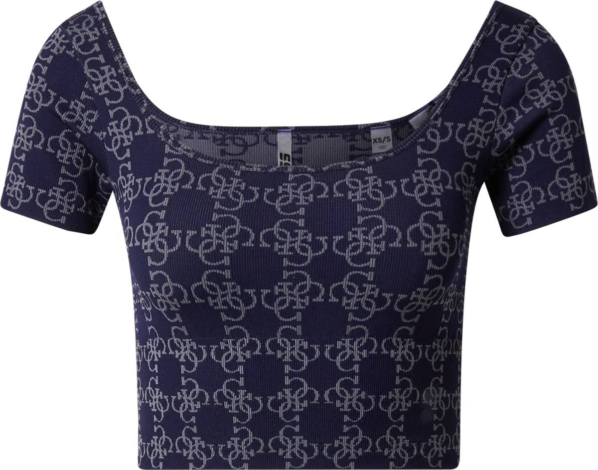 GUESS Funkční tričko 'DELLA' námořnická modř / šedá