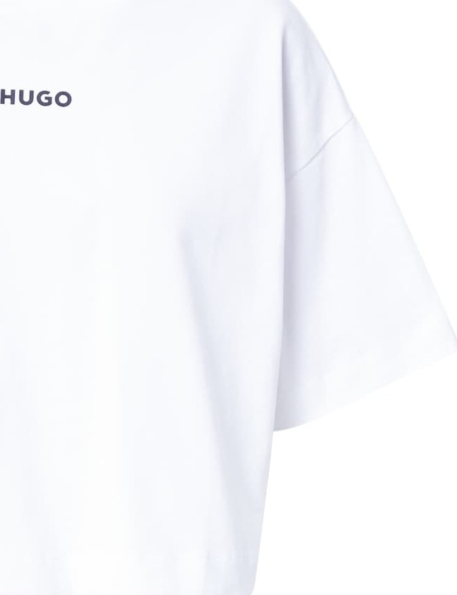 HUGO Tričko 'Daylora' bílá / noční modrá