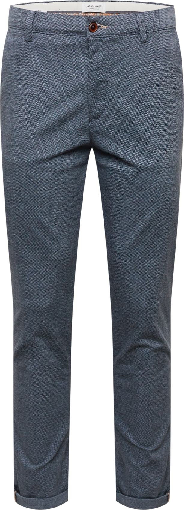JACK & JONES Chino kalhoty 'Marco' chladná modrá / bílá