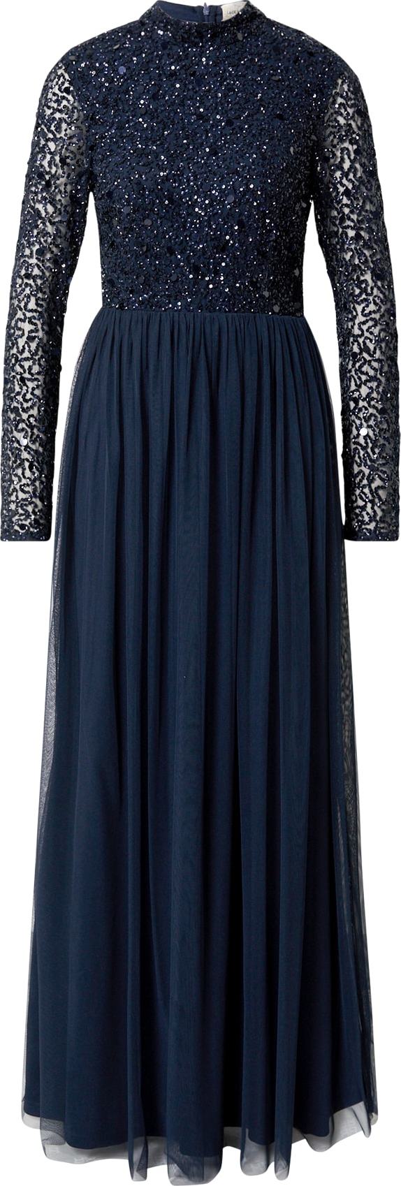 LACE & BEADS Společenské šaty 'Margeritta' tmavě modrá