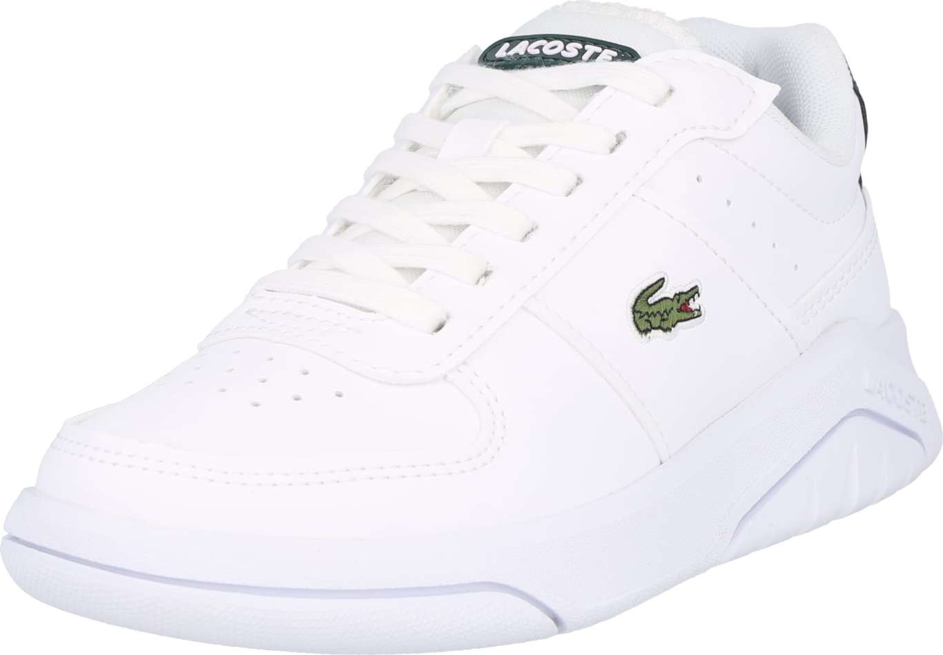 LACOSTE Tenisky 'COURT' bílá / smaragdová