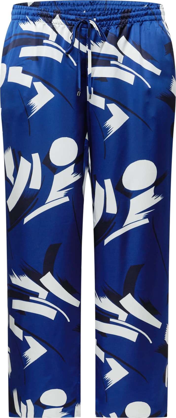 Lauren Ralph Lauren Plus Kalhoty krémová / modrá / námořnická modř
