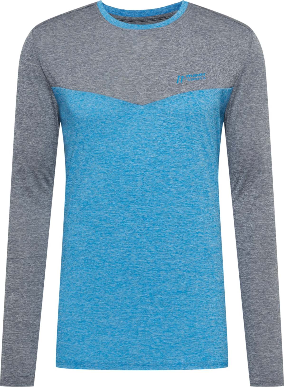 Maier Sports Funkční tričko 'Bjordal' modrý melír / šedý melír