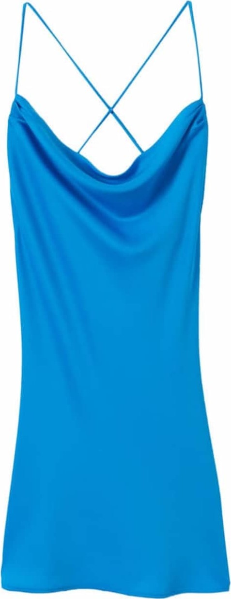MANGO Koktejlové šaty 'Lupe' modrá