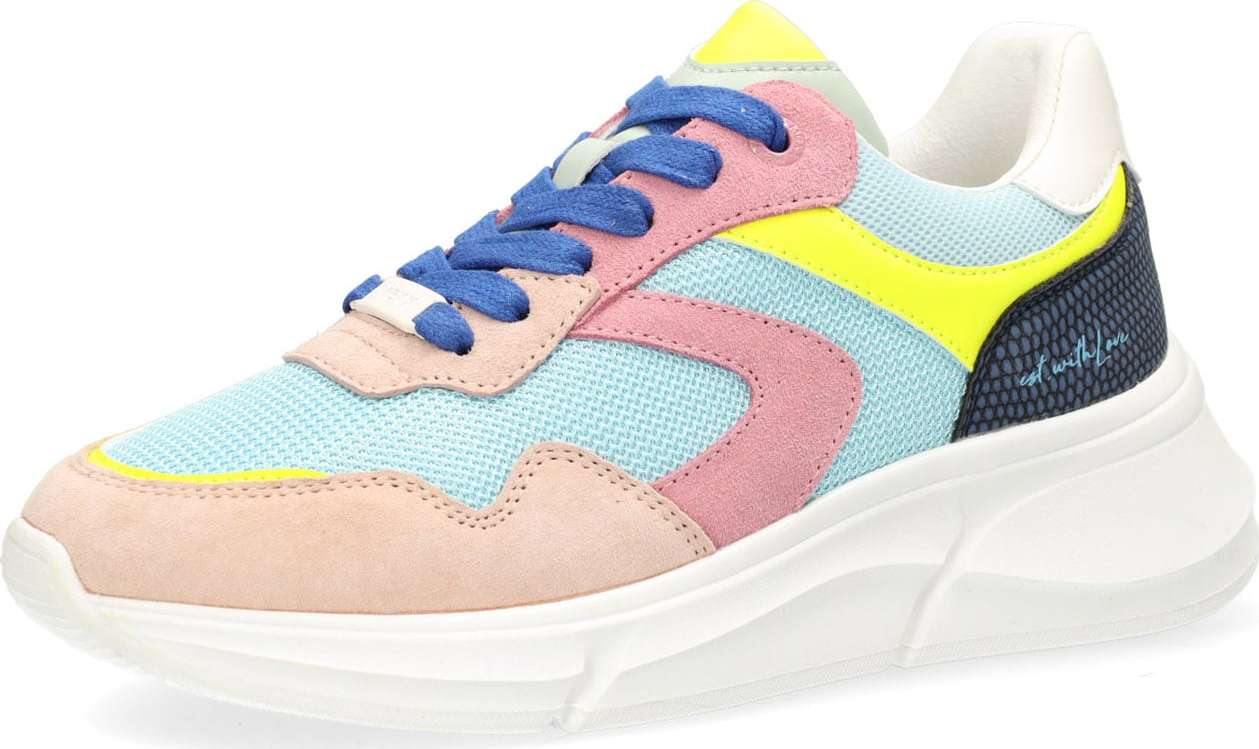MEXX Tenisky 'Jilou' světlemodrá / starorůžová / světle růžová / žlutá / černá