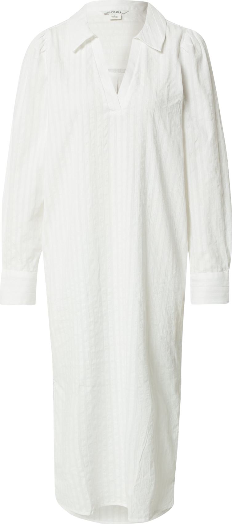 Monki Košilové šaty 'Valerie' bílá / offwhite