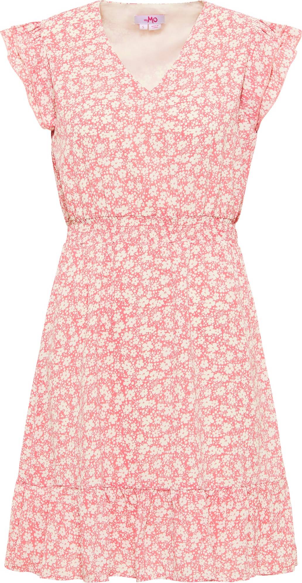 MYMO Letní šaty světle růžová / bílá