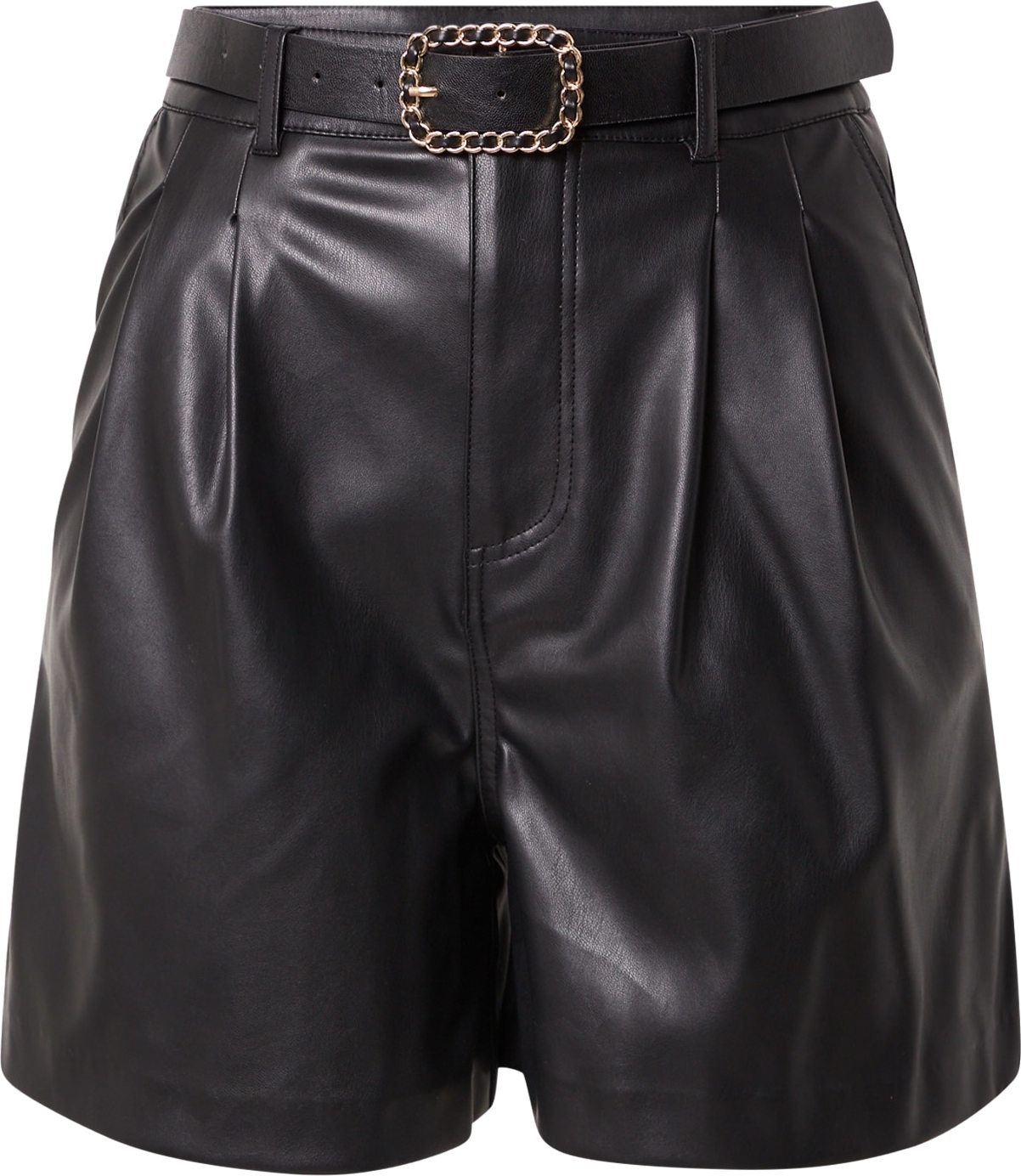 NEW LOOK Kalhoty se sklady v pase černá