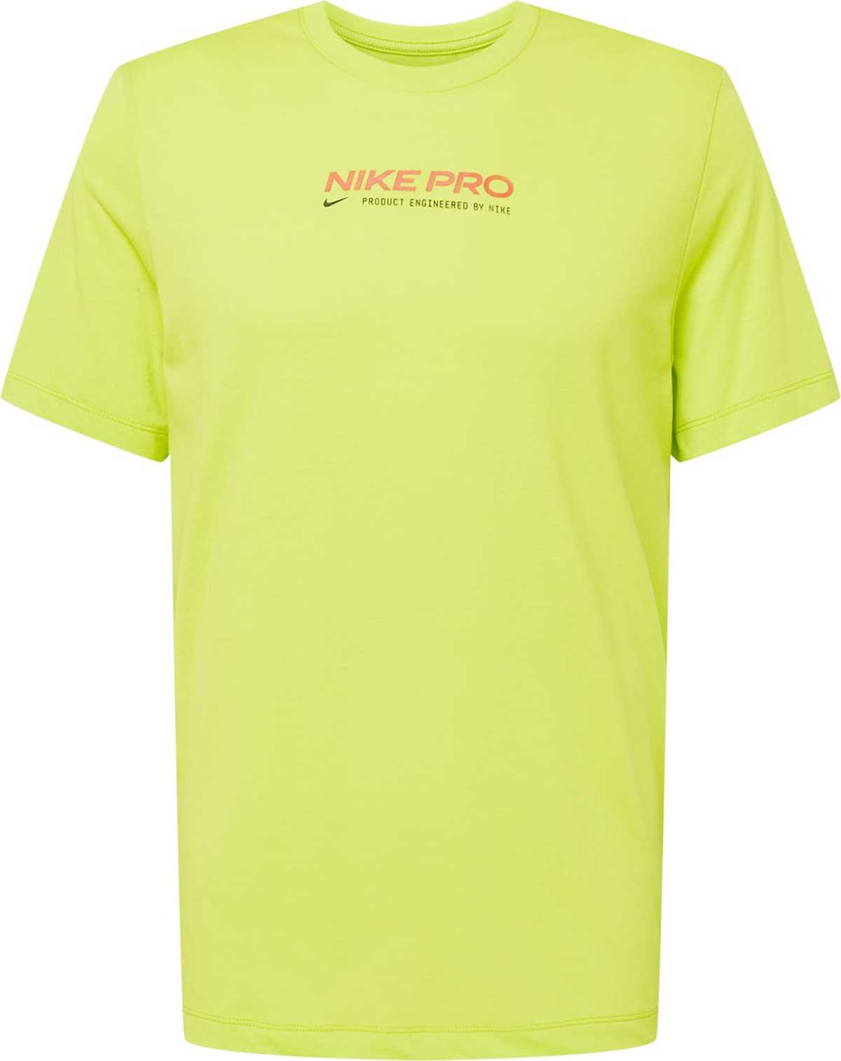 NIKE Funkční tričko světle zelená / červená